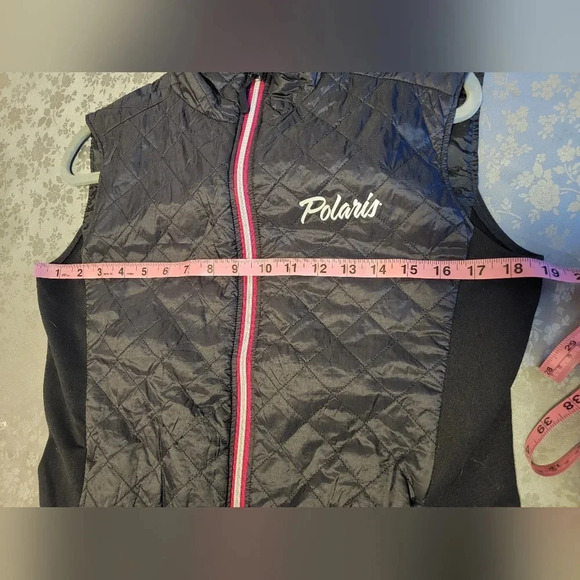Polaris Womens SZ Medium Riding Vest Nylon Zip Pockets Lightweight Winter Snow - Picture 4 of 5